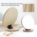 YOOMEISHALY Wooden 360-degree Rotating Desk Makeup Mirror - Portable Single-Sided Design for Bedroom & Bathroom - Buy Online on GoSupps.com