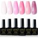 Yueshop 6x 8ml Gel Nail Polish Set - White, Nude, Pink & Glitter | Soak Off UV/LED Polish with Gel Nail Lamp | Manicure Beauty Gifts for Women - Buy Online on GoSupps.com