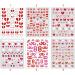 DIY Manicure Love Heart Flowers Nail Art Nail Stickers Pink Bow-knot Nail Decals Strawberry(3) - Buy Online on GoSupps.com