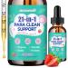 21 in 1 Herbal Gut Cleanse Drops Wormwood Black Walnut Zeolite Chlorella 10B Probiotics & Clove Supports Digestive Health Liquid Detox for Adults & Kids Alcohol-Free Strawberry Flavor 2oz Strawberry 2 Fl Oz (Pack