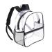 Fomaris Mini Clear Backpack 12x12x6 Stadium Approved Clear Backpacks Small Plastic Transparent Backpack for Sports Event Concert (Black)