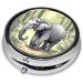 Walking Elephant Round Pill Box - 3 Compartment Portable Pill Organizer for Purse & Pocket | Travel Essential - Buy Online on GoSupps.com