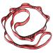 Daisy Chains yoga hammock extension straps climbing loops adjustable 8 -loops nylon climbing loop exercise strap for climbing aerial yoga fitness pilates stretch straps - red