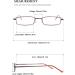Vevesmundo Compact Metal Reading Glasses with Spring Hinge - Lightweight & Narrow Design Red Blue Light Filter 3.5x Magnification - International Shipping Available - Buy Online on GoSupps.com