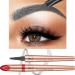 Gray Black Eyebrow Pencil Eye Makeup Brow Pen With A Micro-Fork Tip Applicator Creates Lift Eyebrow Microblading Pen Waterproof Long-Lasting Natural Eyebrow Hair(Gray  03) 3Gray
