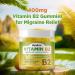Vitamin B2 Gummies with Magnesium - 400mg Riboflavin for Migraine & Headache Relief | Vegan Chewable Gummies for Adults & Kids | 60 Count - Buy Online on GoSupps.com