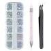 WENTOR Rhinestones 1500 Pieces Flat Back Gems Crystal AB Rhinestones Nail Art Gems and Rhinestones for Nails/Clothes/Face/Craft with Pick Up Tweezer and Rhinestone Picker Dotting Pen 6 Si