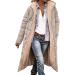 Hanxiulin Women's Fleece Jacket | Plush & Cuddly Wool Coat | Windproof Down Jacket in Khaki - Buy Online on GoSupps.com