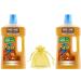 Flash All Purpose Wood Floor Cleaner with Almond Oil Mandarin & Cedarwood Scent Pack of 2 + Our Gift for You: Organza Small Bag