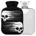 NAANLE RETRO SKULL hot water bottle with reference transparent hot water bottle Handfoots Heating bags for pain relief heat and cold therapy 1L