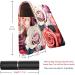 Shop Stylish Lipstick Case - Leather Lip Gloss Organizer with Mirror | Mini Holder Bag - Colorful Rose Flower Art Pattern - Buy Online on GoSupps.com