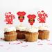 Keaziu 24 Pack Santa Baby Christmas Cupcake Toppers Picks Red Christmas cloth HoHoHo Celebrate Christmas Cupcake for Christmas Theme Birthday Party Cake Decorations Supplies Santa cloth - Buy Online on GoSupps.com