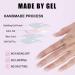 LADYING 24 Pcs Glossy Aurora Gel False Nails Short White Almond Soft Gel Press on Nails French Pattern Reusable Fake Nails Short UV Finish Oval Stick on Nails for Women Nails Art gel& Aurora 1 - Buy Online on GoSupps.com
