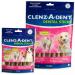 CLENZ-A-DENT Large Dog Dental Chews - 100% Vegetarian Dog Dental Sticks - Natural Dog Toothbrush and Dog Breath Freshener That Fights Plaque Removes Tartar & Simplifies Dog Teeth Cleaning (12 Pack) 34 g (Pack of 12) - Buy Online on GoSupps.com