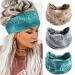 Aceorna Boho Bandeau Headbands Wide Knot Hair Scarf Floral Printed Hair Band Elastic Turban Thick Head Wrap Stretch Fabric Cotton Head Bands Thick Fashion Hair Accessories for Women (Popular)