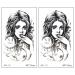 Mini Tattoos 2 Sheets Sexy Naked Girl Tattoos Waterproof Temporary Art Cartoon Fantasy Sticker Painting Make up Sexy Body Fake Tattoo for Men Women (B)