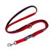 DDOXX Airmesh dog leash - 2m 3-way adjustable dog leash for all dog sizes - M (Red) Red M - 2.5 x 200 cm