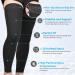 KEKING Full Leg Compression Sleeves - Unisex Thigh High 20-30mmHg Graduated Support for Running Basketball & Varicose Veins - L Size All Black - Buy Online on GoSupps.com