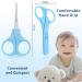 Dimiff Children's Nail Scissors - Stainless Steel Baby Scissors with Curved Blades & Rounded Tips for Newborns (0+ Months) - Buy Online on GoSupps.com