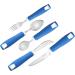 Special Supplies Adaptive Utensils Set - Non-Weighted, Non-Slip Handles for Hand Tremors, Arthritis, Parkinson's or Elderly Use - Stainless Steel Cutlery Set - Blue - Buy Online on GoSupps.com
