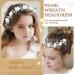 Tanfeine Kids Wedding Hair Accessories - Princess Headpiece with White Flower & Pearl Headband for Girls and Flower Girls Communion - Buy Online on GoSupps.com
