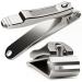 Nail Clippers by Eclat Fingernail Clippers and Toenail Clippers with Nail File in 410 Stainless Steel Alloy for Durability in Improved Design Nail Clippers Stainless Nail Clippers for Fingernail and Toenail