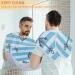 Blue Striped Anchor Beard Bib Apron | Beard Hair Catcher for Men | Perfect Father's Day Anniversary & Christmas Gift for Dad & Husband | Durable with Suction Cups - Buy Online on GoSupps.com