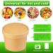 BALDCC 75 Pack 8 Oz Soup Containers with Lids Disposable Containers with Lids for Food Ice Cream Cups with Lids. Ice Cream Container for Storing Food in the Refrigerator or Carrying Out Brown 75 Pack 8 Oz - Buy Online on GoSupps.com