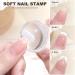 Gel Nail Polish Set French Manicure Kit with Nude & White Gel Nail Polish and Nail Stamp Pure White Nail Polish for French Tips Soak Off UV/LED Nail Polish for Nail Art DIY at Home - Buy Online on GoSupps.com