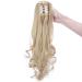 Ponytail Extension Braid with Bracket | Heat Resistant Hair Extension | 18 Golden Mix Bleach Blonde (45cm) - Natural Look & Smooth/Wavy Styles - Buy Online on GoSupps.com