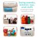 TSA Approved Clear Toiletry Bag 3 Pack - Rose Gold Quart Size Makeup Bags for Travel - Buy Online on GoSupps.com