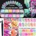 Holographic Nail Art Glitter & Iridescent Flakes - 12 Grids Mermaid Sequins for DIY Nail Design & Decoration | Colorful Fluorescent Supplies - Buy Online on GoSupps.com