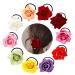 10 Pack Colorful Handmade Rose Flower Hair Bow Wreath Garland Elastic Hair Ties for Women - Perfect for Wedding and Bridal Party Hairstyles - Buy Online on GoSupps.com
