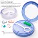 Leak Proof Dental Retainer Case - Denture Cleaning Bath - Travel Friendly - Blue - Buy Online on GoSupps.com