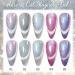 Holographic Glitter Gel Nail Polish - Cat Eye Gel Polish Kit with Magnet - 5 Colors Glitter Phantom Chameleon Magnetic Gel Nail Varnish - Soak Off UV Gel Nail Polish Home DIY Manicure - Buy Online on GoSupps.com