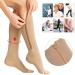 Herchr Compression Stockings - 2 Piece Elastic Support Socks for Low-Sports Legs - Open Toe Nylon Long Socks - Buy Online on GoSupps.com