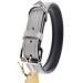 Sniffing fans collar for dogs made of leather dog collar for the large medium and small dog leather collar padded robust (s - 24-30cm gray) S - 24-30cm gray