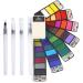 MEEDEN Watercolor Paint Set  42 Assorted Colors Foldable Paint Set with 4 Paint Brushes  Travel Pocket Watercolor Kit for Kids Adults Beginning Artist Watercolor Painters Field Sketch Outdoor Painting