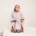 Mabyen Baby Hooded Bathrobe - 100% Organic Cotton Baby Poncho in Light Grey | Eco-Friendly One Size International Shipping - Buy Online on GoSupps.com