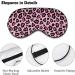 Pink & Black Leopard Skin Sleep Mask for Women | Adjustable Eye Shades with Elastic Strap - Cozy Sleep Accessory - Buy Online on GoSupps.com
