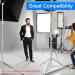 EMART 9.2ft Stainless Steel Light Stand - Heavy Duty Tripod Stand for Studio Softbox, Monolight, Umbrella, and More - Photography 1 Pack - Buy Online on GoSupps.com