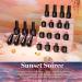 Beetles 20 Pcs Sunset Soiree Gel Nail Polish Set | Fall Winter Gel Polish Kit | Glitter Black Orange-Red Purple Dark Blue Shades | Halloween Nail Art | Top Coat & Base Gel | Gifts for Women - Buy Online on GoSupps.com