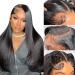 Ossilee Straight Lace Front Wigs Human Hair Pre Plucked 180% Density 13x4 HD Transparent Lace Frontal Wigs for Black Women Glueless 10A Brazilian Virgin Human Hair Wig Natrual Hairline with Baby Hair(18 Inch) 18 Inch 13x...