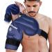 XL Shoulder Ice Pack Rotator Cuff Cold Therapy Reusable Gel Ice Pack for Shoulder Injuries Shoulder Ice Pack Wrap for Pain Relief Swelling Shoulders Surgery Tendonitis Bursitis Blue Blue Large Size