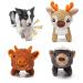 Sedioso plush dog toys 3-pack filled dog toy set sweet squeaky dog play stuff for puppies small medium large races (3-pack) animals