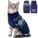 Katzinst dog sweater Christmas sweater dog dog sweater fleece dog sweater Christmas with snowflake pattern dog sweater medium -sized dogs for chenery maleser jack russell blue m m blue