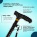 Black Walking Stick for Men and Women - Lightweight, Adjustable, Durable & Portable - Buy Online on GoSupps.com