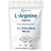 L-Arginine 1 600mg Nitric Oxide Supplement for Men with L-Citrulline 240 Bisected Tablets | Nitric Oxide Precursor | Muscle Energy & Heart Support | Non-GMO Gluten Free - 4 Month Supply