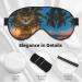 Sunset Hawaiian Palm Tree Print Double-Sided Eye Mask | Soft Light-Blocking Sleep Enhancer for Travel & Home - Buy Online on GoSupps.com