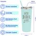 Best Sister Ever Insulated Stainless Steel Tumbler - Personalized Funny Mug for Coffee, Wine & Travel - Slide Close Lid & Straw - Mint/22 - Buy Online on GoSupps.com